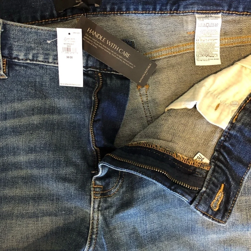 NWT  men's Banana Republic Jeans 38x30 slim fit